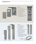 Talon Temporary Power Outlet Panel With 20 Amp And 30 Amp Receptacles Outdoor Rated UL Listed Surface Or Pole Mount Elevated Lockable Cover Unmetered Power Hub For Events And Job Sites diagram showing features and mounting options