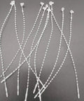 One Thousand Pack Of 5 Inch Adjustable Security Beaded Loop Ties With Snap Lock Pins Ideal For Retail Price Tags And Shipping Seals, clear plastic ties.