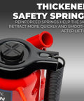 Beefy Twenty Ton Portable Hydraulic Bottle Jack With Air Operated Pneumatic Lift featuring thickened safety springs