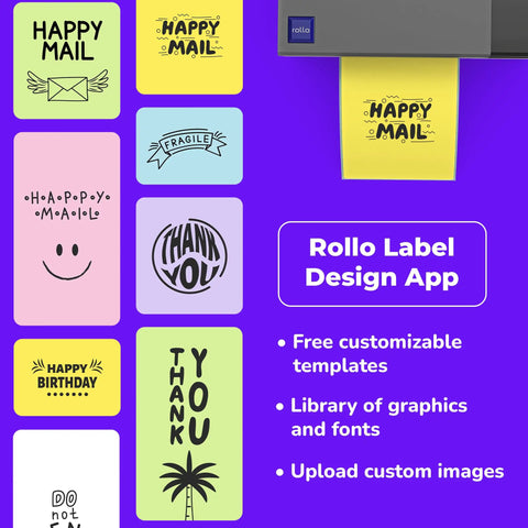 No Sweat Usb Shipping Label Printer Commercial Grade 4x6 Thermal with customizable label designs and printer.