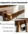 Image of Score This Legit 47 Inch Solid Wood Writing Desk With Warm Walnut Finish showcasing premium craftsmanship and features.