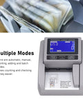 Denomination Bill Detector With HD LCD Display Quick Counterfeit Checks Using MG IR MT Detection Portable Handle Cash Verifier
