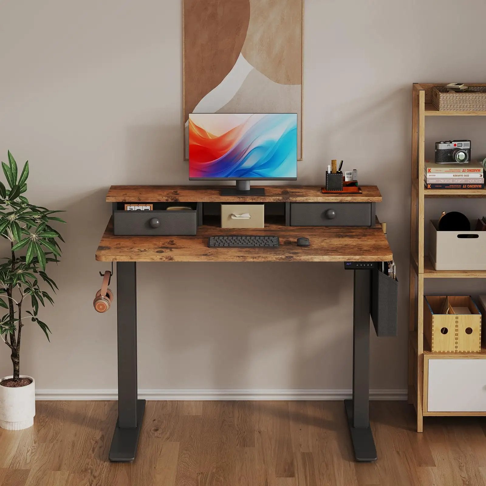 Sit Stand Desk With 40 Inch Work Surface & More ✓