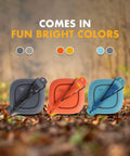 Three Six Piece Camping Mess Kit With Plate Bowl Cup Switch Spork Utensil Set And Tether in different colors on autumn leaves