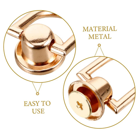 Top Shelf Rotatable Copper Rivet D Rings For Bag Straps And Purse Hardware With Screw Nail Design For Leathercraft And DIY Crafting No Sweat Assembly And Durable Badass Hold Forever On Every Project