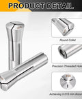 R8 Round Collet Three Sixteenth Inch, 7/16-20 UNF Thread Mill Chuck Holder, 0.015mm Precision Spring Collet For CNC Engraving