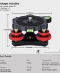 Tripod Leveler Stand With Five Degree Precision Adjustment Bracket For Seestar S50 with dimensions and accessories shown