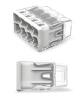 Push Wire Splicing Connector Wall Nuts For Solid And Stranded Conductors Eight Conductor With Light Gray Cover Tool Free