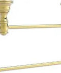 Under Cabinet Paper Towel Holder Satin Brass Finish With Left Or Right Opening Solid Brass Construction Easy Mounting Hardware Included Fits Large And Regular Rolls No Fuss Durable Designer Finish, side view