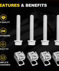 High Octane Exhaust Manifold Flange Bolts And Nuts 03442 Hardware Kit Four Piece showing forged steel fasteners and accessories.