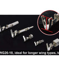 Pro Grade Universal Connector Crimping Pliers 175mm Long Barrel Wing Type for AWG 26 to 18 terminals overview with focus on details