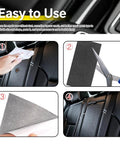 Heavy Duty PU Leather Repair Patches 2 Count 8X4 Inch EZ Peel Self Adhesive Vinyl Tape preparation steps for car seat repair.