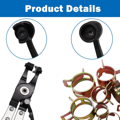 Spring Hose Clamp Kit With 121 Pieces 6 To 22mm Assortment Set Swivel Flat Band Fuel Hose Clamp Plier Silicone Vacuum Hose Clip Action Pipe Clamp For Low Pressure Air Lines Durable 65Mn Steel Construction, with clamp plier and assorted clamps