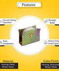 Sliding Window Roller With Nylon Wheel And White Finish, Durable Metal Housing With Dichromate Finish, front view