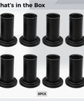 Eight Piece M6 Tube Nut Bolt Kit For Furniture Steel Connector Bolts With Flat Head Socket Cap Screws Black Finish Half Inch