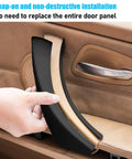 Person installing Door Handle Cover Set 6 Piece For BMW 3 Series E90 E91 E92 E93 2006 To 2011 Left And Right Inner Door Handles Black Snap On OEM Fit Easy Install Direct Fit