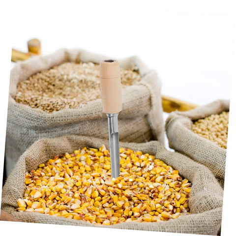 Stainless Steel Grain Sampler Tool With Wooden Handle Durable Sampling Probe For Wheat Rice Corn Sorghum And Other Grains For Labs Farms And Warehouses Grab And Go Easy To Use Efficient Grain Sampling in corn