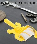 Pro Paint Edger Roller Kit with Extension Pole and Replacement Brush for Sleek Baseboard and Trim Lines, yellow paint roller tool.