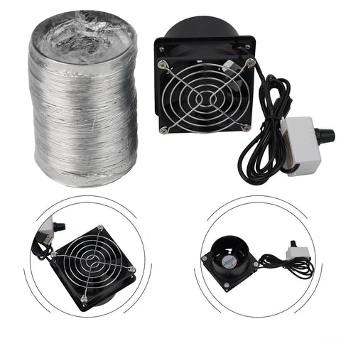 Super Handy Usb Adjustable Soldering Fume Extractor Smoke Absorber Fan With Duct Pipe showing black fan and tubing for fumes removal.
