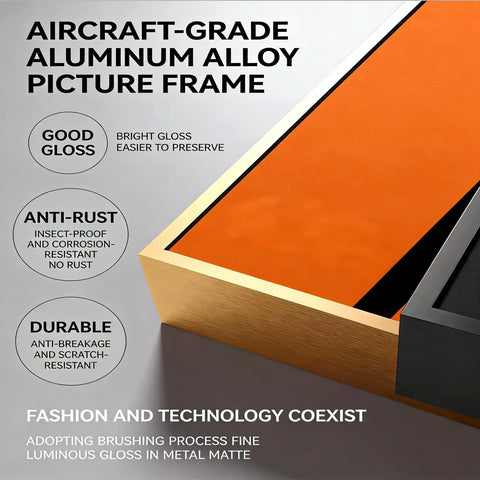 Aircraft-grade aluminum alloy picture frame corner with anti-rust and durable properties, for Display Wall Panel for Space Shuttle Model Kit and Boeing Aircraft Sets, Acrylic Wall Mount Frame for Art and Box Display, Hang Ready Home or Office Decor, Lightweight Mount, No Airliner Included.
