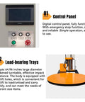 Control panel and heavy-duty turntable of Industrial Strength Automatic Pallet Wrapping Machine For Dead Simple Stretch Film Wrapping.