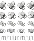 Heavy Duty Mailbox Replacement Roller Catch Kit with Screws, 8 Pack, Durable Roller Latch, shown with hardware included