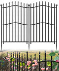 Beefy No Dig Garden Fence Kit Ten Panels Forty Inch High Twenty Seven Inch Wide Each Stretching Twenty Two And A Half Feet Long With Reinforced Square Tube Rustproof Build No Dig Stakes Ideal Outdoor Yard Fence For Dogs Pets Groundhogs And Raccoons displayed with floral background