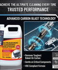 Slap It In Your Tank For A Spotless Finish With This Heavy Duty Ultrasonic Gun Cleaner Solution Concentrate For Metal Firearms Carbon Removal And Tool Degreasing One Gallon, shown in one-gallon jug with label.