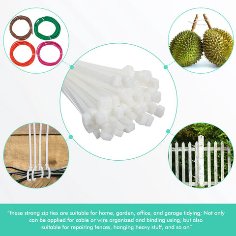 Heavy Duty 50 Pack 36 Inch Cable Zip Ties Ultra Strong Nylon Wire Ties for bundling and securing in various applications.