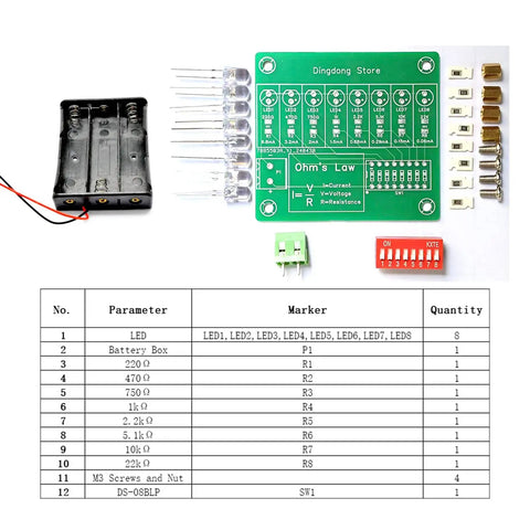 Beginner Friendly Soldering Practice Kit For Exploring Current And Resistance Relationships With LEDs and SMD components