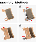 MT600 Electric Bike Disc Brake Pad Set Dual Pack assembly steps for LD 200Plus and LD4X 600 brakes with semi-metallic pads.