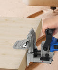 Using the Dual-Spindle Doweling Jointer DJ710 Pro Grade 710W 120V 60Hz Wood Dowel Joiner for precise woodworking joints