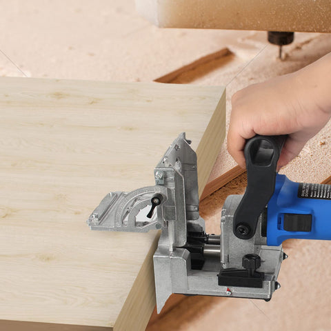 Using the Dual-Spindle Doweling Jointer DJ710 Pro Grade 710W 120V 60Hz Wood Dowel Joiner for precise woodworking joints