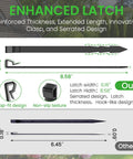 Diagram showing enhanced latch features for 30Ft Plastic Landscape Edging Border With 5.1 Inch Exposed Height, 6.73 Inch Total Height