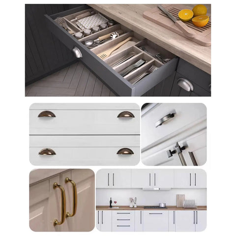 Adjustable Shelf Pin Jig For Cabinets Delivers Dead On Accuracy And Straight Hole Punching Built From Heavy Duty Aluminum Alloy in a modern kitchen setup.