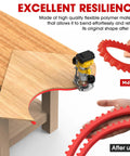 Top Tier 78 Inch Flexible Router Template For Woodworking Precision Curve Bending Strip With Slick Edge Guide For Dead Smooth Arch Routing And No Sweat Cuts On Projects in use on a wooden tabletop.
