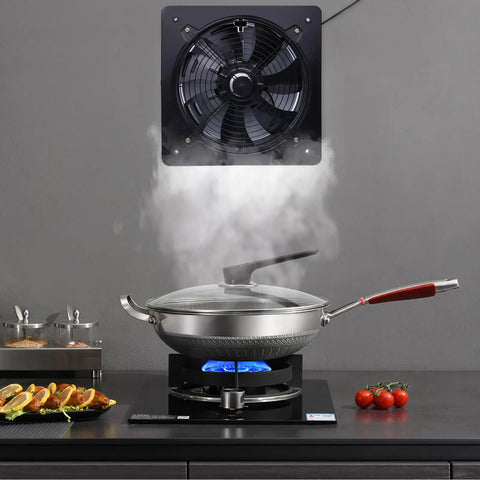 Explosion Proof 16 Inch Industrial Ventilation Fan For Spray Booths And Workshops in kitchen with steam rising from pot