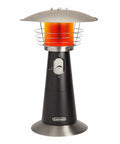 Portable Tabletop Propane Patio Heater With 11,000 BTU Power Adjustable Heat Safety Tilt Switch Burner Screen Guard Heats Up To 30 Sq Ft Black Outdoor Heater For Chill Nights