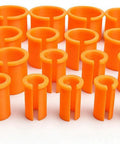 Pro Grade Pool Cue Tip Repair Tool With Durable Nylon Collet Sleeve For Stable Slip Resistant Tip Holding Quick Install And Swap Scuffer And Shaping Accessory For Billiard Cues And Tip Maintenance, orange nylon collet sleeves