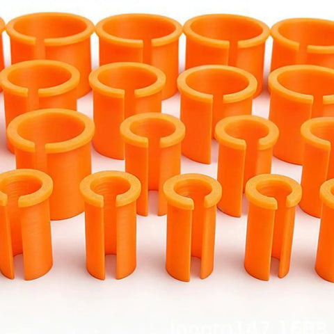 Pro Grade Pool Cue Tip Repair Tool With Durable Nylon Collet Sleeve For Stable Slip Resistant Tip Holding Quick Install And Swap Scuffer And Shaping Accessory For Billiard Cues And Tip Maintenance, orange nylon collet sleeves