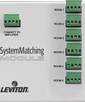 System Matching Module for Home Audio Gear white finish, connection ports visible. 6.38 x 5.38 x 2.57 inch, non impedance matched use.