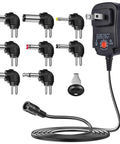 All In One 12W Universal AC DC Adapter With Eight Swappable Tips Power Supply From 3V To 12V 1.2A Max Plug And Play Charger kit