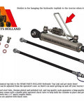Adjustable Hydraulic Top Link Cat 1 From Cab Control 23 And 5 Eighths To 37 Inches With Locking Block and hoses visible