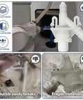RV Pedal Flush Toilet Water Valve Repair Kit For Select 300 301 310 311 320 321 Series Fits Like A Glove With Freeze Resistant ABS Build And Hassle Free Install Replacement 385311641, white valve installed