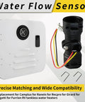 Water Flow Sensor Replacement For Gas Tankless Water Heaters And RV Water Heaters No Brainer Install Reliable Performance High Quality Materials Improves Flow Control And Heater Efficiency, black wired sensor