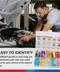 Bad Boy Universal Car Fuse Assortment Kit Featuring 120 Piece Blade Set With Integrated Tester And Removal Grabbers Covers All Gauges From Two Amps To Thirty Five Amps To Keep Your Daily Driver Running Smooth during installation in a car engine.