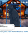 AI Motion Detection feature showing a person detected by 2K Video Doorbell With Full Body View And AI Detection, Night Vision.