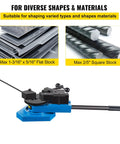 Heavy Duty Manual Bender For Steel And Metal Rods With Adjustable Radius And Angle Pro Grade Scroll Bender For flat and square stock