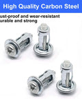 Heavy Duty Hollow Wall Anchors Set For Thin Walls M4 Size, Includes Screws, ideal for hollow panels such as doors and RV walls