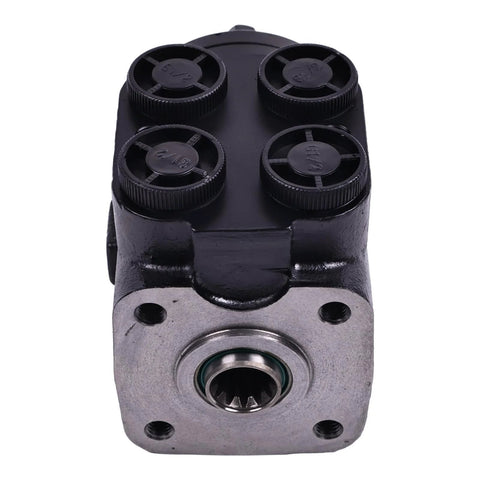 HOLDWELL Orbitrol hydraulic steering control unit; black body with four top caps and a splined front shaft.